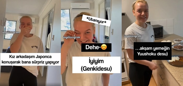 Japon Erkek Arkadaşına Sürpriz Yapmak İçin Japonca Öğrenen Kadının Aşırı Sevimli Halleri