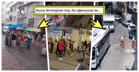 Birmingham'da Sokakta Dans Eden İnsanlara Türk Halkının Göbek Atmalı Eğlenceleriyle Cevap Veren Goygoycular