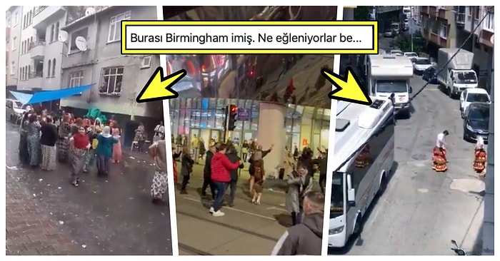 Birmingham'da Sokakta Dans Eden İnsanlara Türk Halkının Göbek Atmalı Eğlenceleriyle Cevap Veren Goygoycular