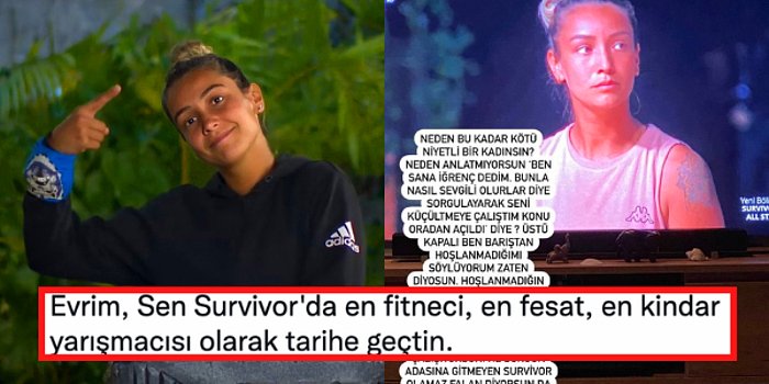 Survivor Tarihinin En Fitneci Yarışmacısı İlan Edilen ve Ortalığı Karıştıran Evrim Keklik'e Tepkiler Yükseldi