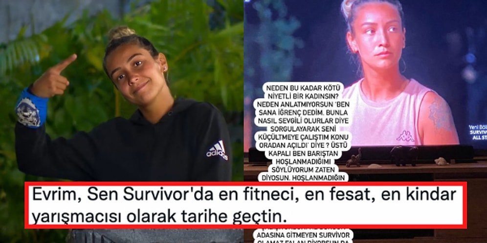 Survivor Tarihinin En Fitneci Yarışmacısı İlan Edilen ve Ortalığı Karıştıran Evrim Keklik'e Tepkiler Yükseldi
