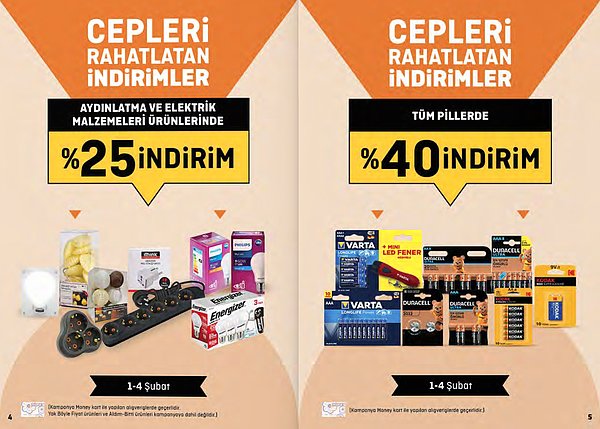 2. Tüm piller %40 indirimli.