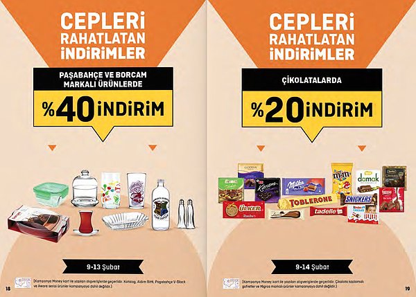 9. Paşabahçe ve Borcam markalı ürünler %40 indirimli.