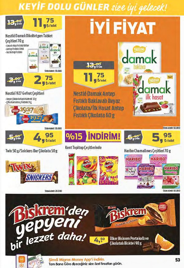 35. Nestle Damak Dikdörtgen Tablet Çeşitleri 70 g 11,75 TL.