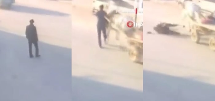 Bu da Olmadı Demeyiz: Ankara'da Karşıdan Karşıya Geçmek İsteyen Adama At Arabası Çarptı