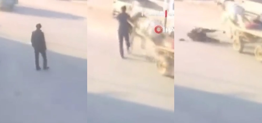 Bu da Olmadı Demeyiz: Ankara'da Karşıdan Karşıya Geçmek İsteyen Adama At Arabası Çarptı