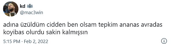 8. Kimileri ise yayıncıya desteklerini böyle dile getirdi.