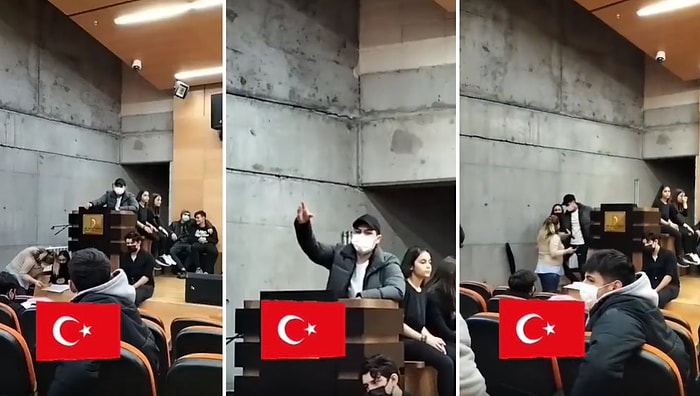 Kürsüye Çıkıp 'Onların Doları Varsa Bizim de Allah'ımız Var' Diyen Gencin Öğretmenden Azar İşittiği Anlar