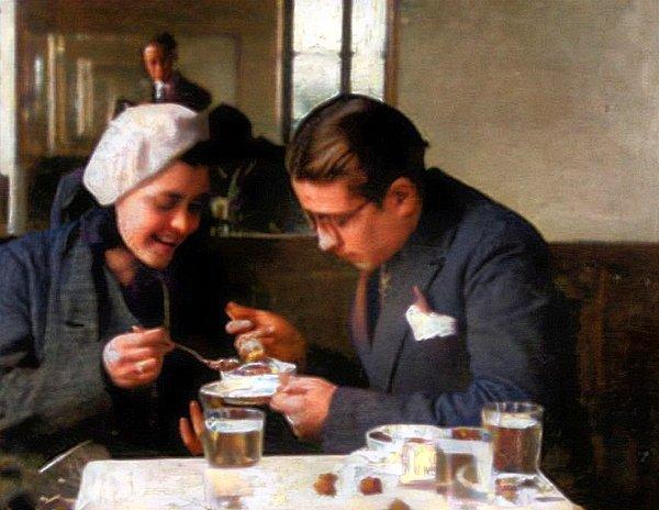 18. Pastanede tatlı yiyen çift, İstanbul, 1965.