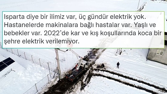 2022 Yılında Isparta'nın Günlerce Elektriksiz Kalmasına Tepkiler Yükseliyor