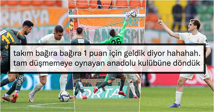 10 Kişi Kalan Alanyaspor Karşısında 1 Puana Razı Olan Galatasaray'a Sosyal Medyadan Gelen Tepkiler