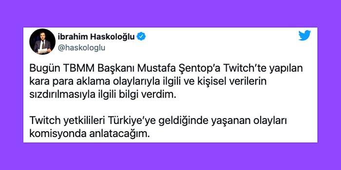 Twitch'teki Dolandırıcılık İddialarıyla İlgili Gazeteci Haskoloğlu Meclis Başkanı Şentop'u Bilgilendirdi
