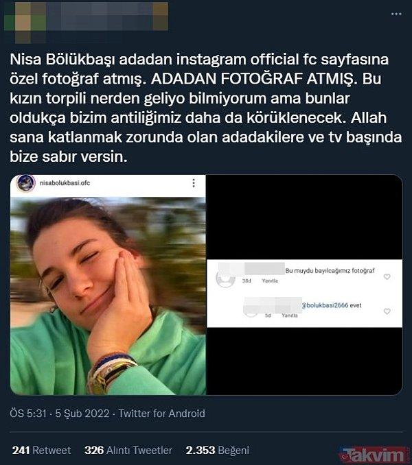 9. Bu bomba iddiaların etkisi bitmeden geçtiğimiz günlerde Nisa'nın adadan kendi fan sayfasına fotoğraf gönderdiği iddia edildi.