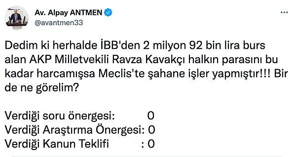 Kavakçı'nın meclis performansı da bir diğer eleştiri konusu oldu.