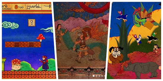 Popüler Kültür Ögelerini Osmanlı Minyatürlerine Dönüştüren Murat Palta'nın Oyun Temalı Eserlerini Görmelisiniz