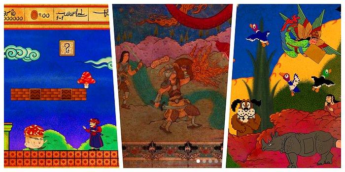 Popüler Kültür Ögelerini Osmanlı Minyatürlerine Dönüştüren Murat Palta'nın Oyun Temalı Eserlerini Görmelisiniz