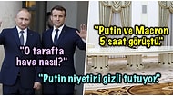 Upuzun Bir Masanın İki Ucunda Görüşmelerini Gerçekleştiren Macron ve Putin'e Dünya Basını Ne Diyor?
