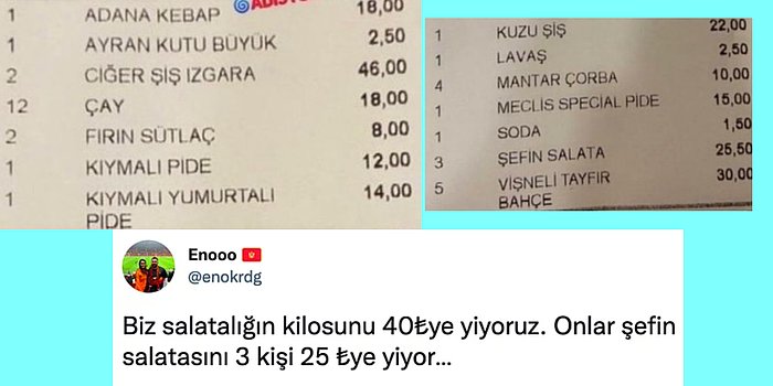 Kuzu Şiş 22 Lira! Kilosu 30 Liraya Aldığınız Patlıcanı Kursağınızda Bırakacak 2022 Meclis Lokantası Fiyatları