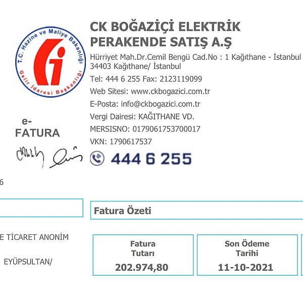 Paylaşıma göre Eylül ayı faturası 202 bin 974 TL olarak gelirken,