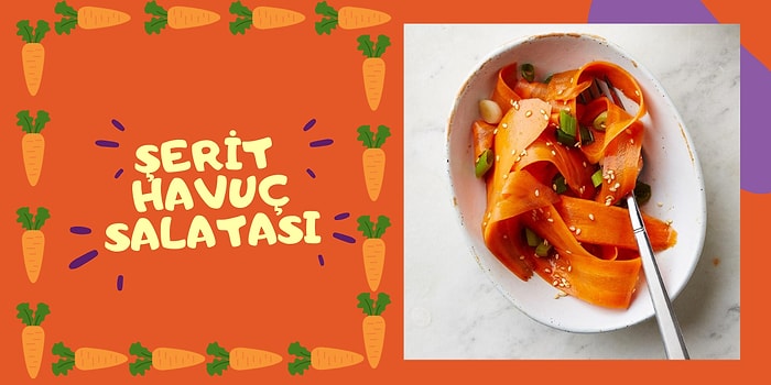 Böyle Bir Kış Salatasını Daha Önce Görmediniz! Şerit Havuç Salatası Tarifi