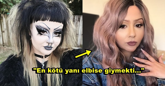 Erkek Arkadaşı Nefret Etmiş: Gotik Tarzına Bir Günlüğüne Ara Vererek 'Normal' Giyinen Kadının Değişimi