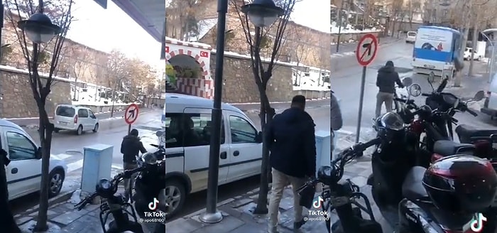 Buz Tutan Kaldırımda Yürüyenleri At Yarışı Sunar Gibi Kaydeden Adamın Sürpriz Sonlu Videosu