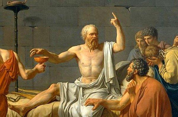 Çevresindeki insanlara bakıldığında yabancı ya da tanıdık herkesin Sokrates'in ölümü için üzüldüğü görülürken, Sokrates o kadar rahattır ki ölümün kıyısındayken bile hala ideallerinden bahseder.