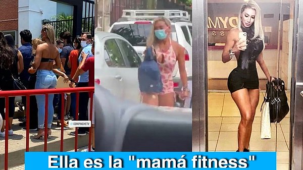 Okula çocuklarını bırakan diğer veliler fitness modeli Vanesa Medina'nın kıyafetini aşırı abartı buldular.