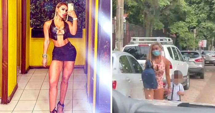 Oğlunu Okula Bırakmaya Gelen Fitness Modeli Annenin Kıyafeti Tartışma Yarattı