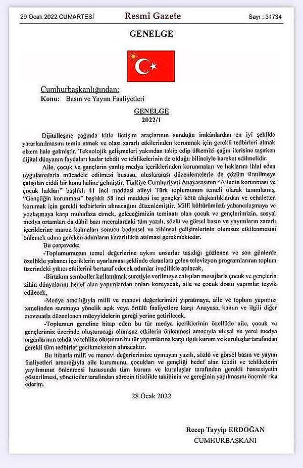 Geçtiğimiz haftalarda da 29 Ocak 2022 tarihinde Resmi Gazete'de yayınlanan Cumhurbaşkanı Genelgesi'nde adından söz edilmeden Maske Kimsin Sen ile ilgili yaptırımlar yapılması belirtilmişti.