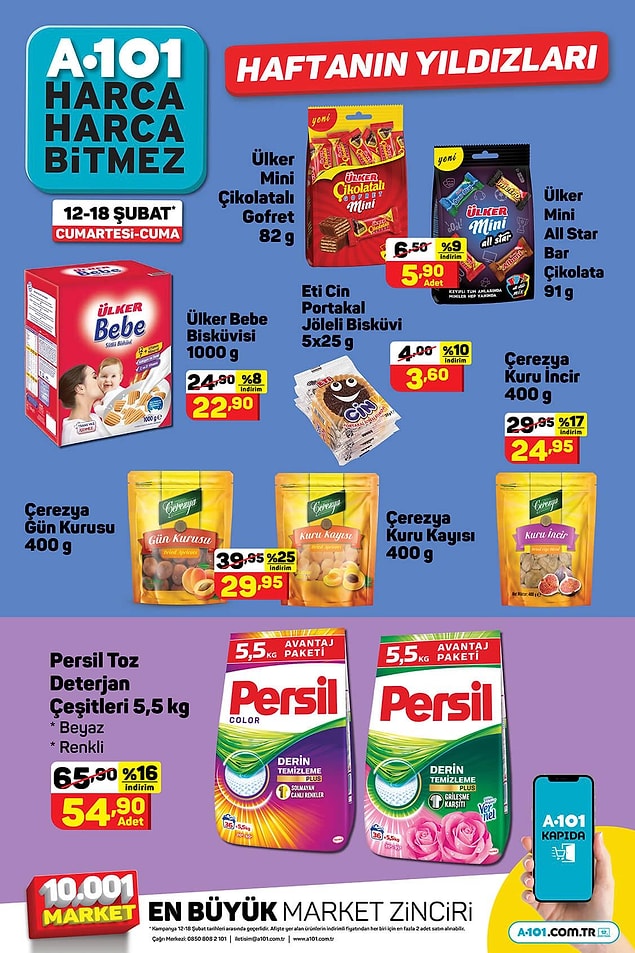 Persil 5,5 kg Toz Deterjan çeşitleri 54,90 TL