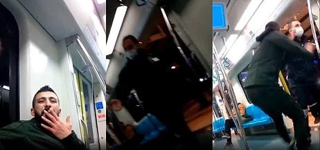 Metroda Sigara İçip Atar Yapan Adamı Tek Eliyle Alaşağı Eden Güvenlik Abimiz