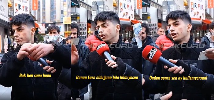 Sokak Röportajında 5 Euro ile 100 Türk Lirası Arasındaki Farkı Anlatan Genç Gelen Tepkiler ile Çıldırdı