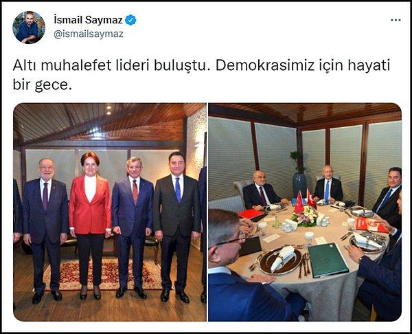 Liderlerin toplantısı sosyal medyada da çok konuşuldu. Toplantıyı "tarihi bir gelişme" olarak yorumlayanlar da oldu, HDP'nin bulunmayışını eleştirenler de 👇