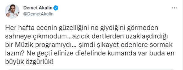 Demet Akalın da tepki verenlerin arasındaydı 👇