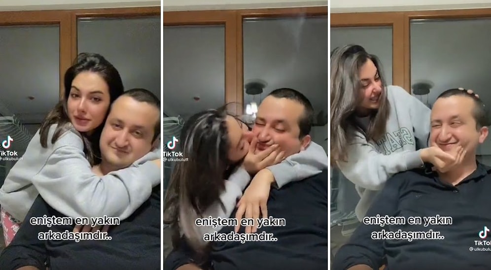 'Tadına Bakıyorum Artık' Diyerek Eniştesini Öpen TikTokerın Bi' Acayip Videosu
