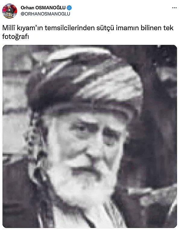 8. Orhan Osmanoğlu'nun Sütçü İmam'ın fotoğrafı diye paylaştığı kişi oyuncu Agah Hun çıktı!