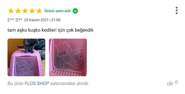 Aşko kuşko kediler özel hazırladığımız ürünler için;