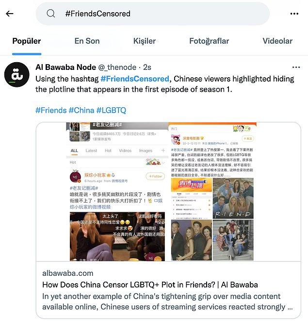 Çin'den Friends'e Homofobik ve Cinsiyetçi Sansür: Dizinin Pek Çok Sahnesi Kaldırıldı