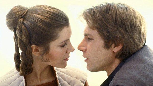 16. Carrie Fisher ve Harrison Ford — Star Wars Serisi