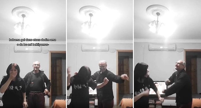Kızının 'Gel Dans Edelim' İsteğini Geri Çevirmeyen Babanın Muhteşem Anları