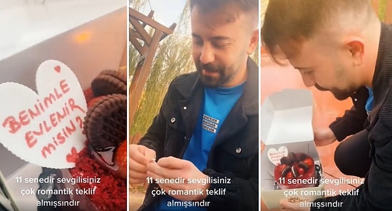 11 Senelik Sevgilisine Evlenme Teklifi Yapan Adamın Aşırı Samimi Anları