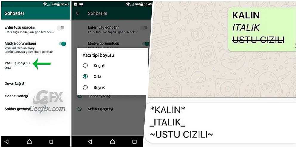 WhatsApp Durumlarında Font Değiştirme Nasıl Yapılır?