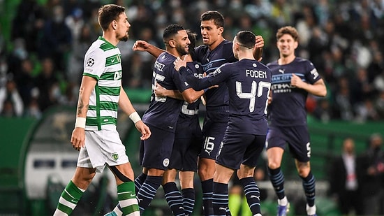 Şampiyonlar Ligi'nde Manchester City İlk Maçta Sporting'i 5-0 Yenerek Turun Kapısını Ağzına Kadar Açtı