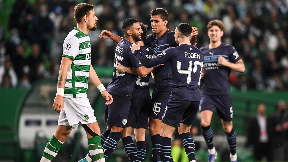 Şampiyonlar Ligi'nde Manchester City İlk Maçta Sporting'i 5-0 Yenerek Turun Kapısını Ağzına Kadar Açtı