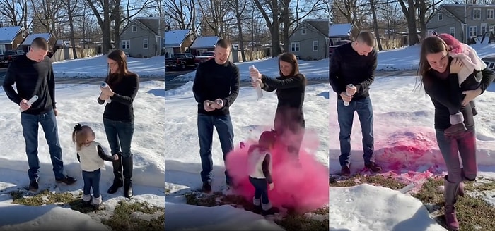 Gitti Çocuk! Cinsiyet Öğrenme Partisinde Konfetiyi Yanlışlıkla Küçük Kızının Kafasında Patlatan Anne