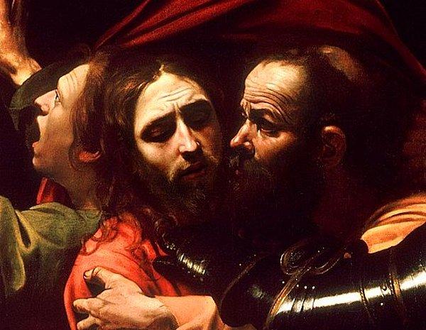 Öncelikle Caravaggio, Yahuda'nın ihanet ettiği anı tam olarak yansıtmak istemiş.