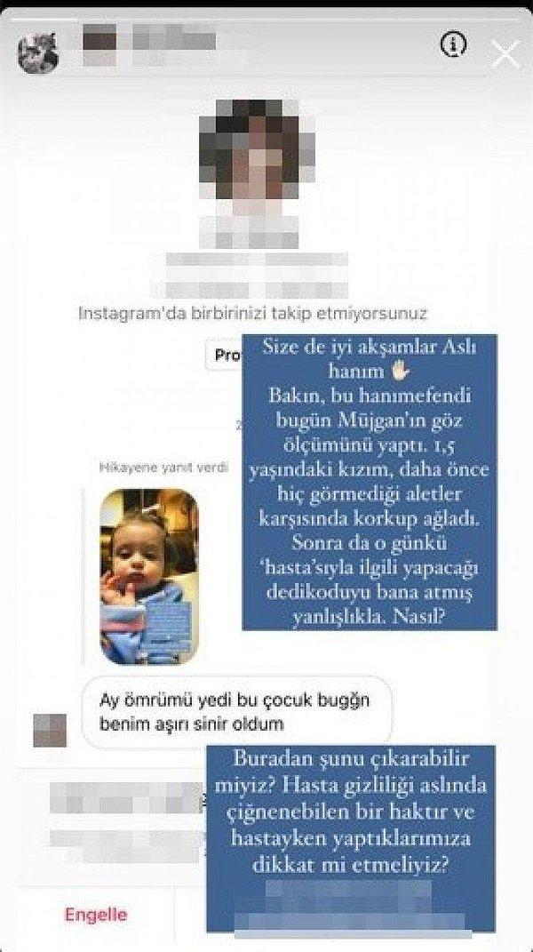 Kızını Instagram hikayesinde paylaşan Ayşecan Tatari'ye şöyle bir mesaj geliyor. Kimden mi? Göz doktorundan!
