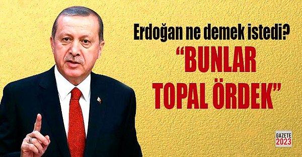 31 Mart 2019 Yerel Seçimleri sonucunda İmamoğlu'nun mazbatasını alması Erdoğan tarafından bir cami ziyaretinde "Bunlar topal ördek." sözleriyle yorumlanmıştı.