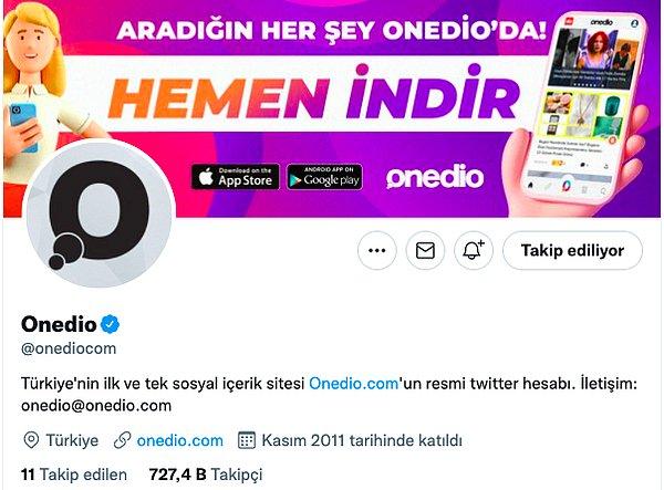Onedio Twitter hesabını takip etmeyi unutmayın!